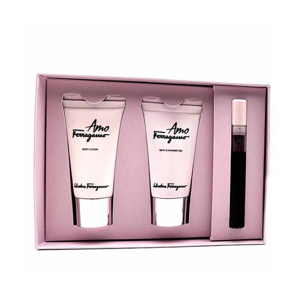 New Salvatore Ferragamo Ladies Amo 3pcs EDP Gift Set Fragrance